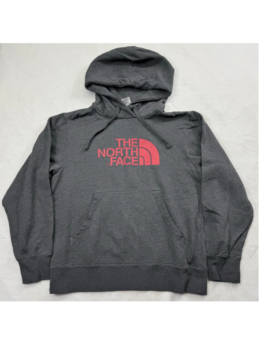 Men's The North Face Hoodie Small‎ Gray with Red Logo